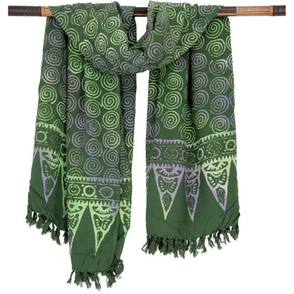 Lunghi - Sarong - Strand-Tuch - Pareo, dunkelgrün