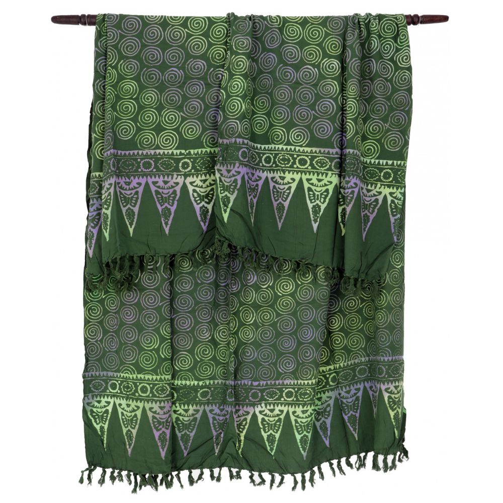 Lunghi - Sarong - Strand-Tuch - Pareo, dunkelgrün