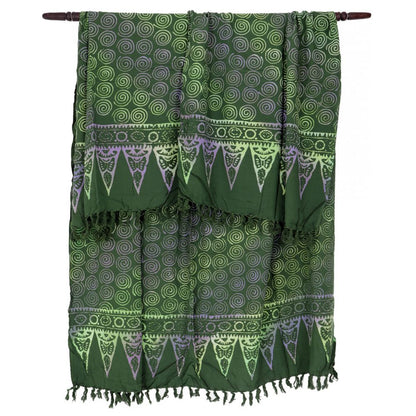 Lunghi - Sarong - Strand-Tuch - Pareo, dunkelgrün