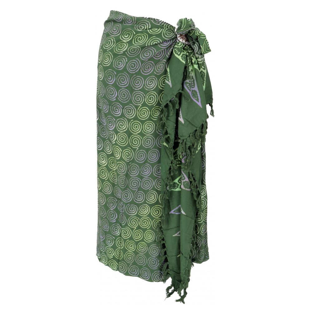 Lunghi - Sarong - Strand-Tuch - Pareo, dunkelgrün
