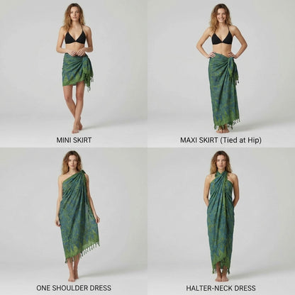 Lunghi - Sarong - Strand-Tuch - Pareo, gelb