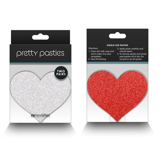 Pasties Glitzer-Herzen 2 Paare