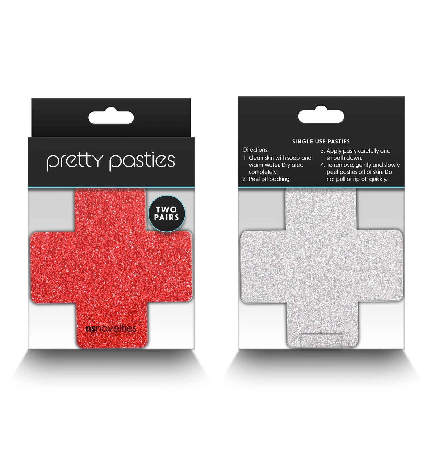 Pasties Glitzer-Kreuze 2 Paare
