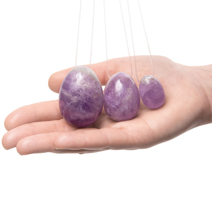 Yoni-Ei gebohrt Amethyst La Gemmes