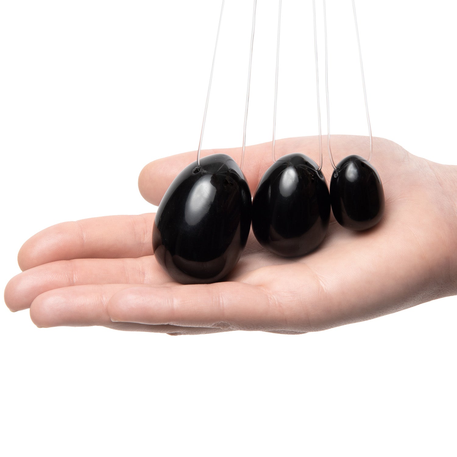 Yoni-Ei gebohrt Obsidian La Gemmes