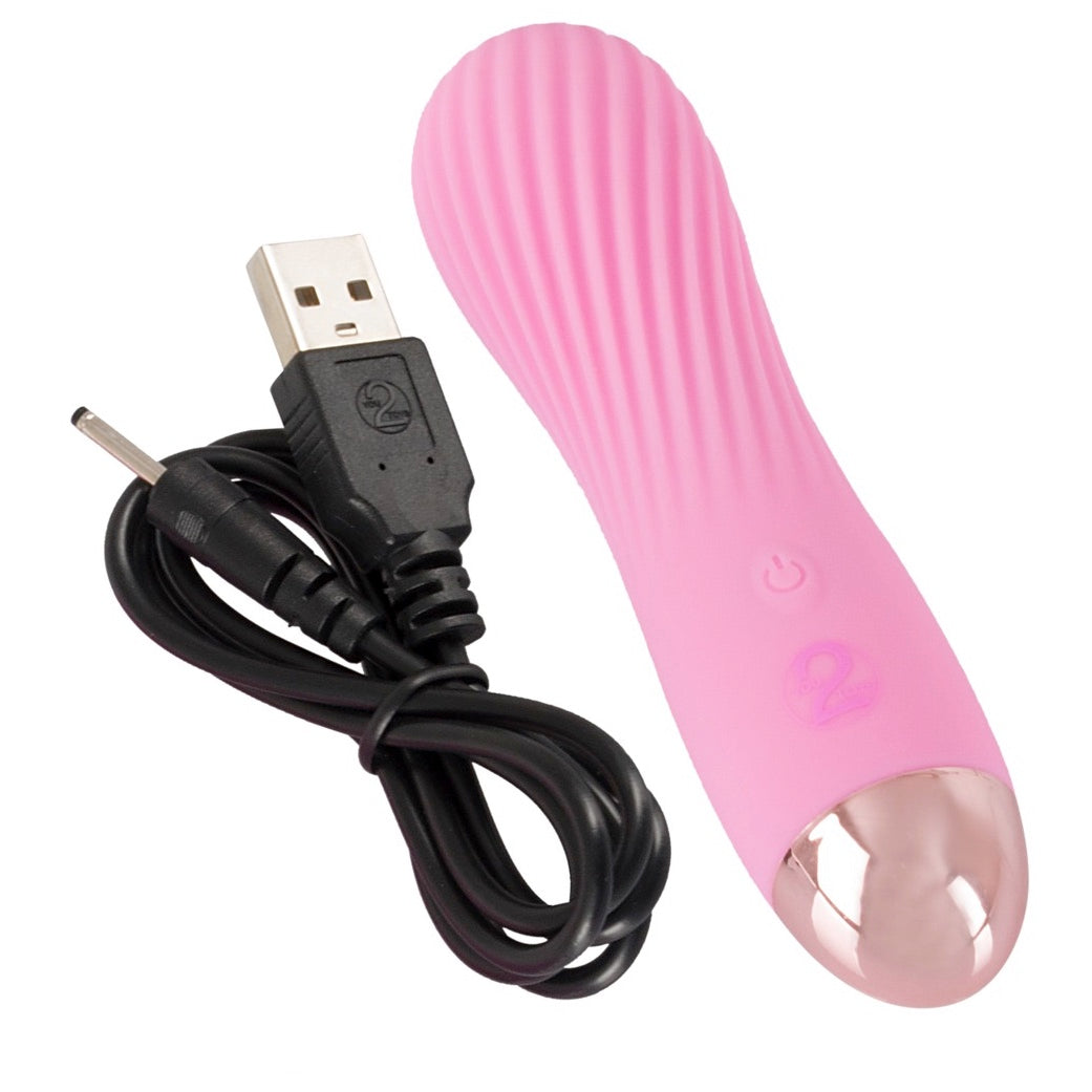 Cutie Minivibrator Rosa mit Rillen