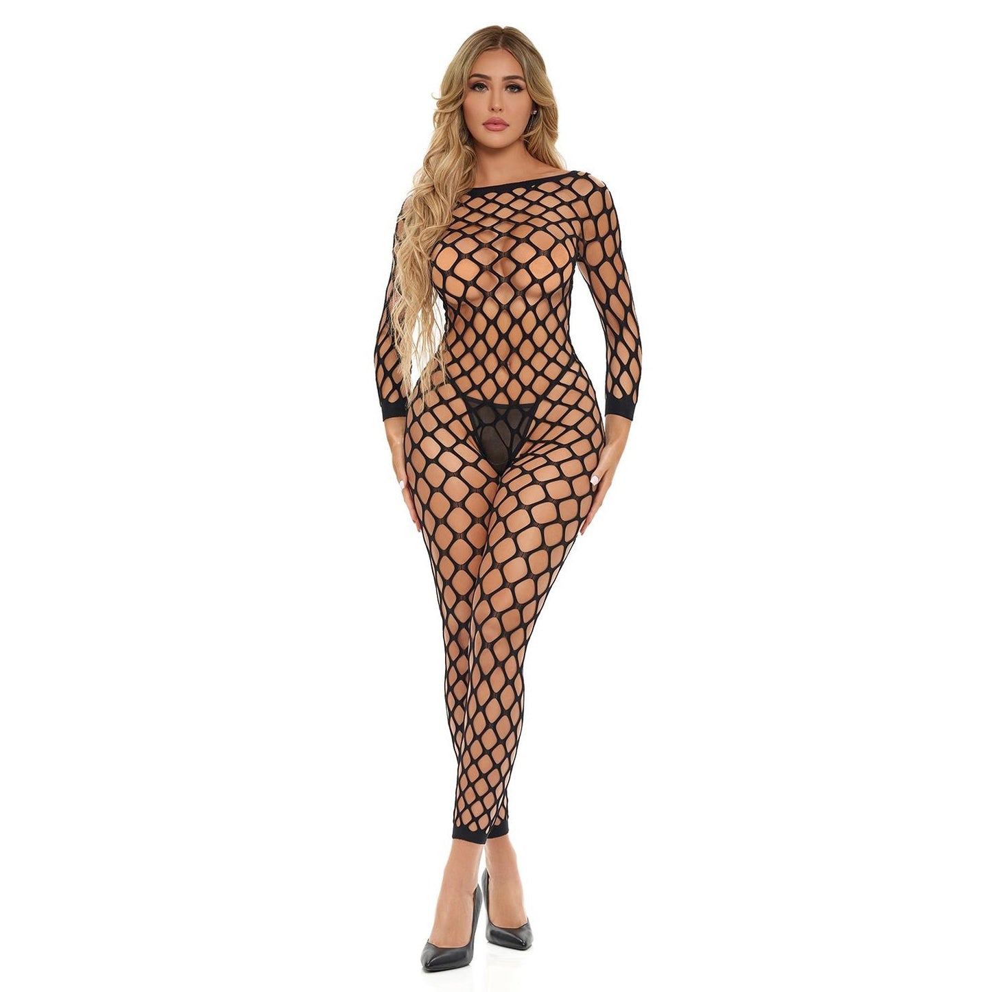 Swipe Right Crotchless Bodystocking Catsuit