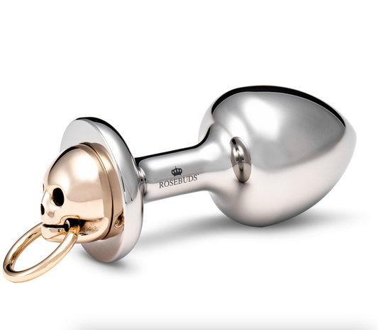 Edelstahl Plug Skull samll Rosebuds