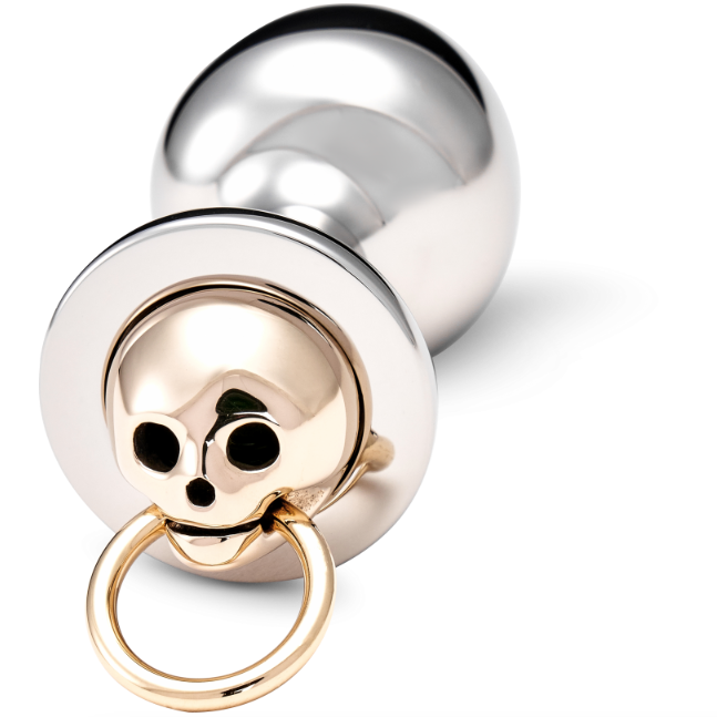 Edelstahl Plug Skull samll Rosebuds