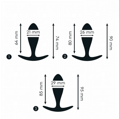 Anal Plug 3er-Set - symmetrisch