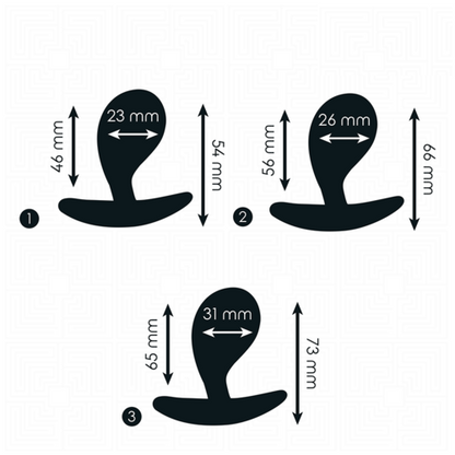 Anal Plug 3er-Set - gekrümmt
