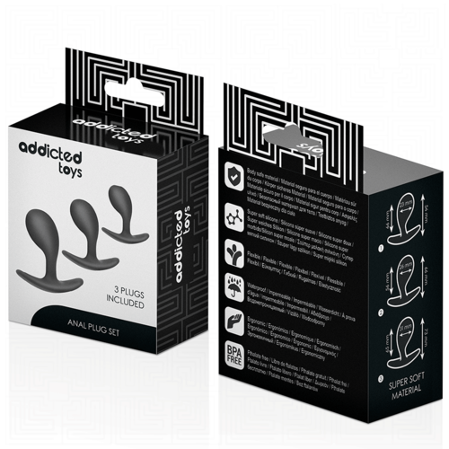 Anal Plug 3er-Set - gekrümmt