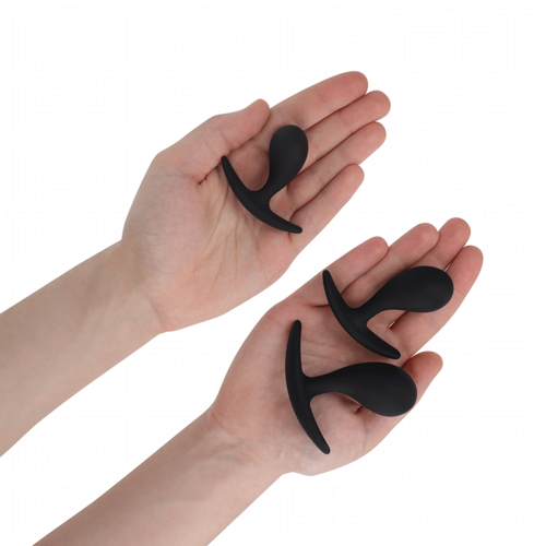 Anal Plug 3er-Set - gekrümmt