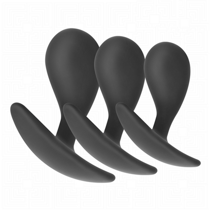 Anal Plug 3er-Set - gekrümmt