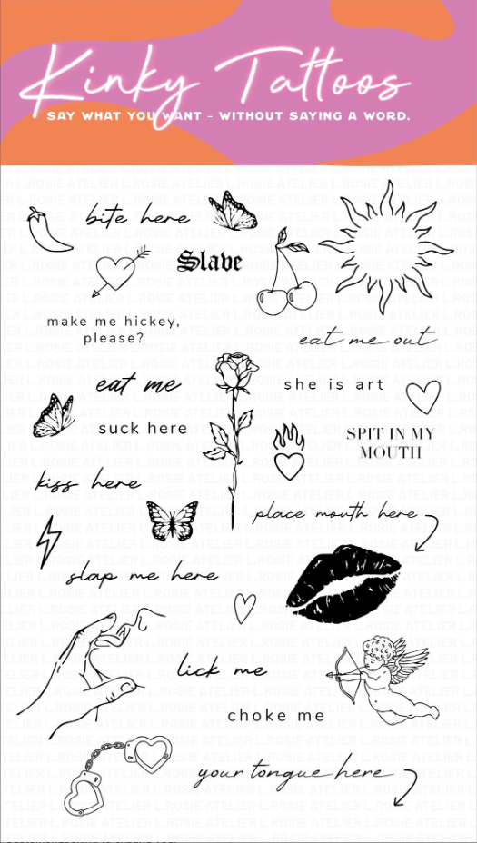 Kinky Temporary Tattoos AtelierLRosie